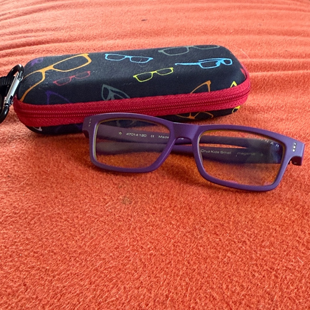Gunnar Purple Blue Light Glasses with Case - Cruz Kids Small